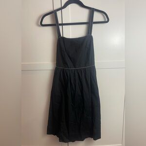 Zara Black Mini Dress with White Stitching